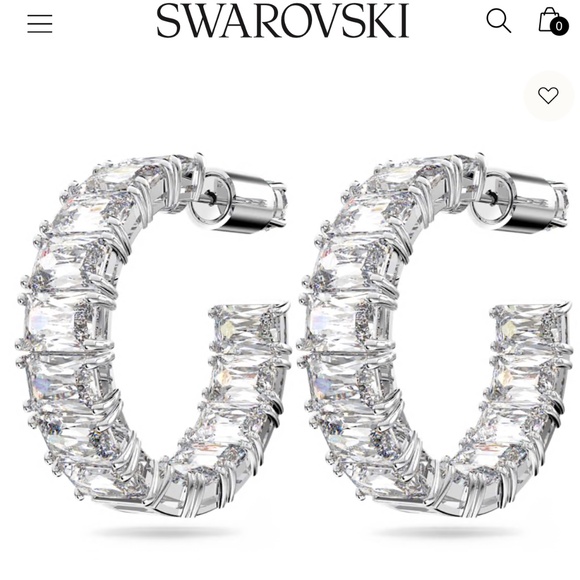 Swarovski Matrix Hoop Earrings (in box) - Picture 1 of 6